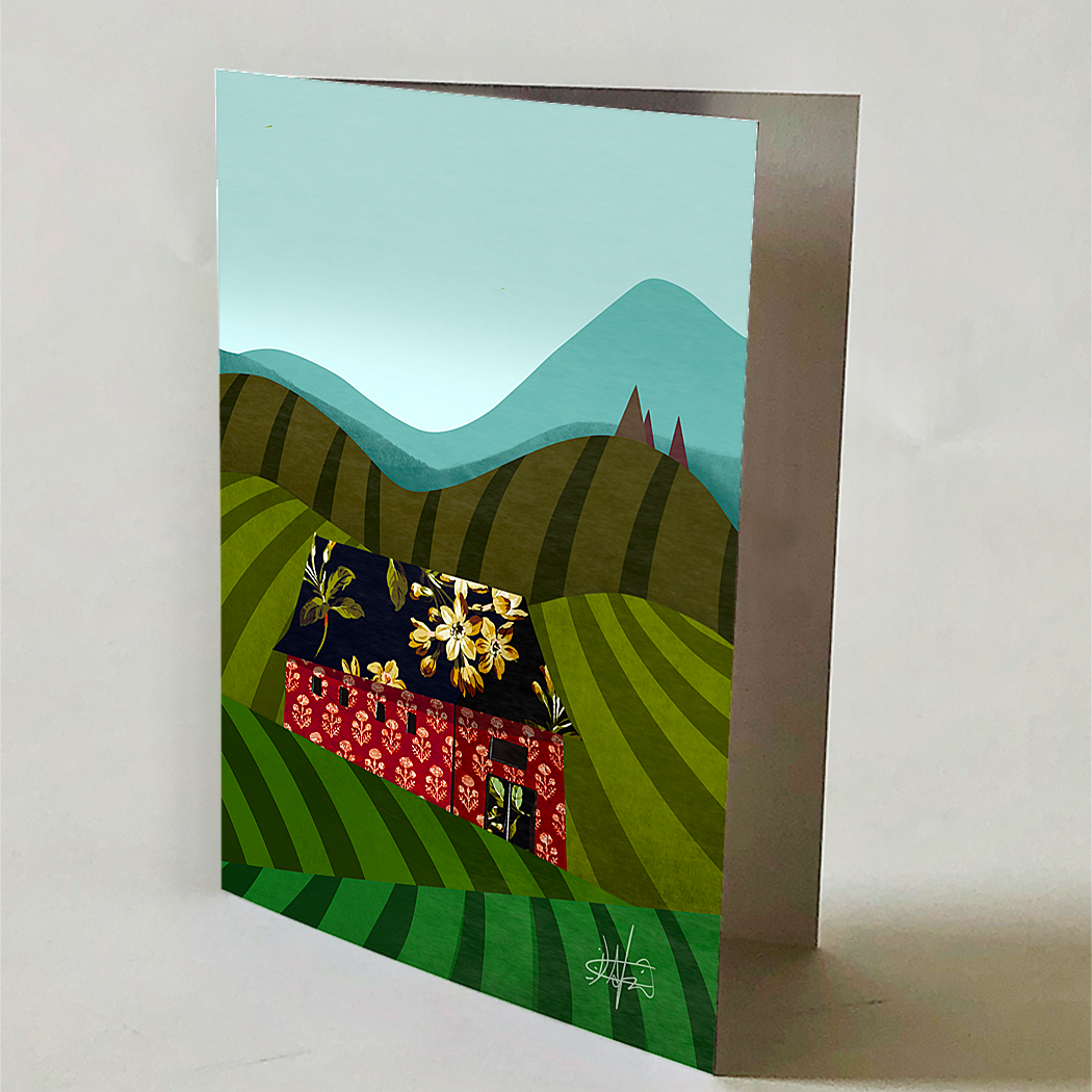 Tobacco Barn Greeting Card
