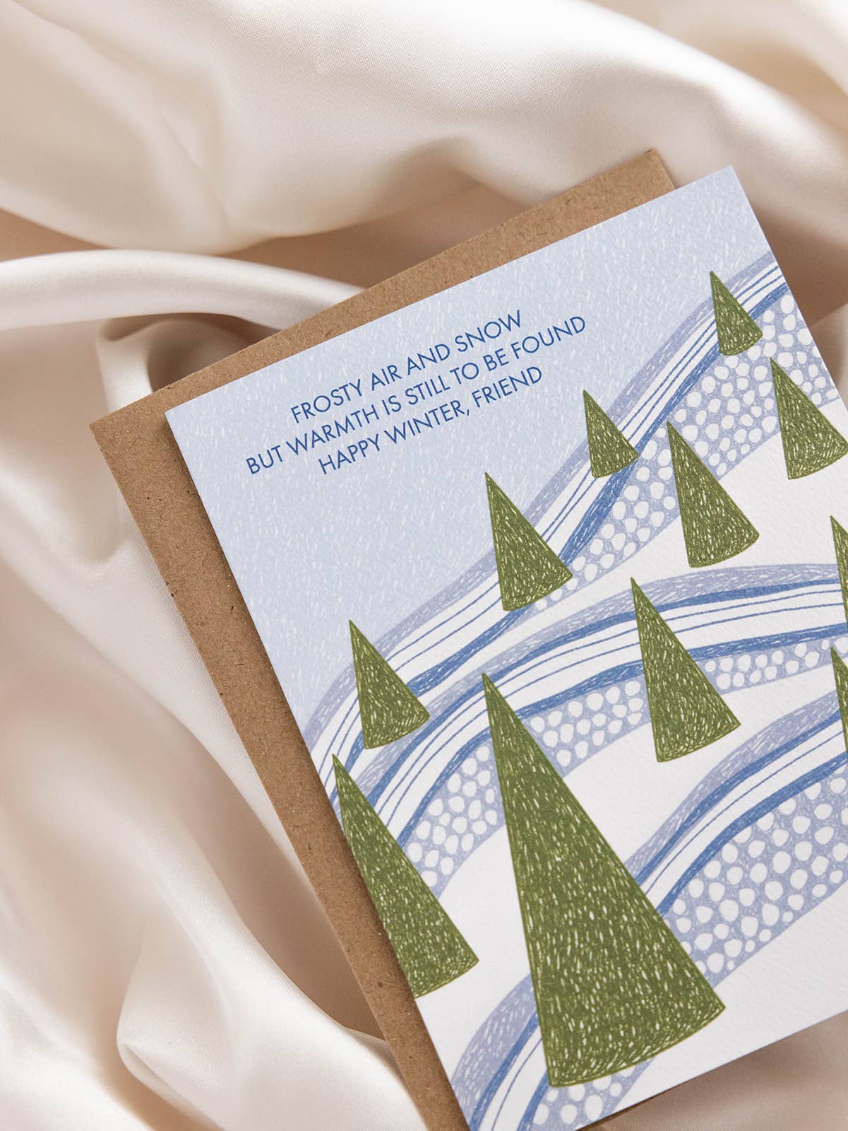 Snowy Hilltops Holiday Card
