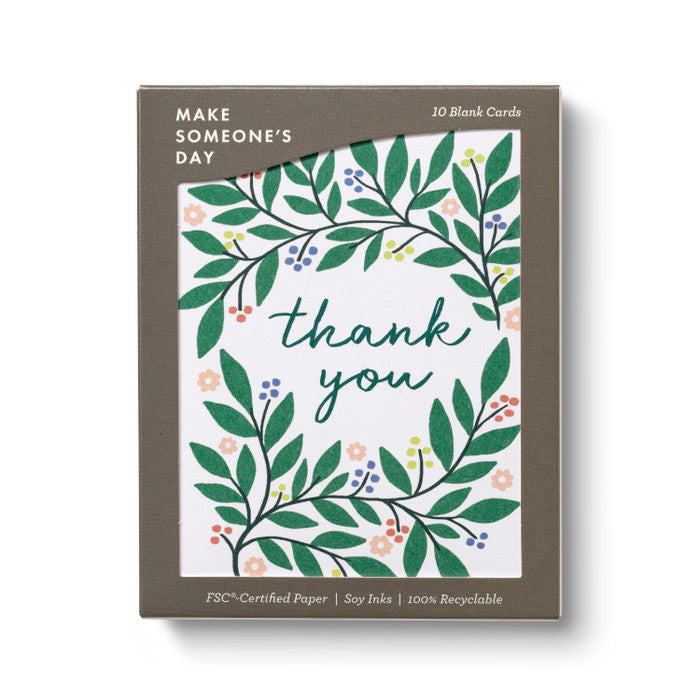 Botanical Thank You Boxed Cards