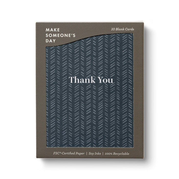 Navy Thank You Boxed Cards