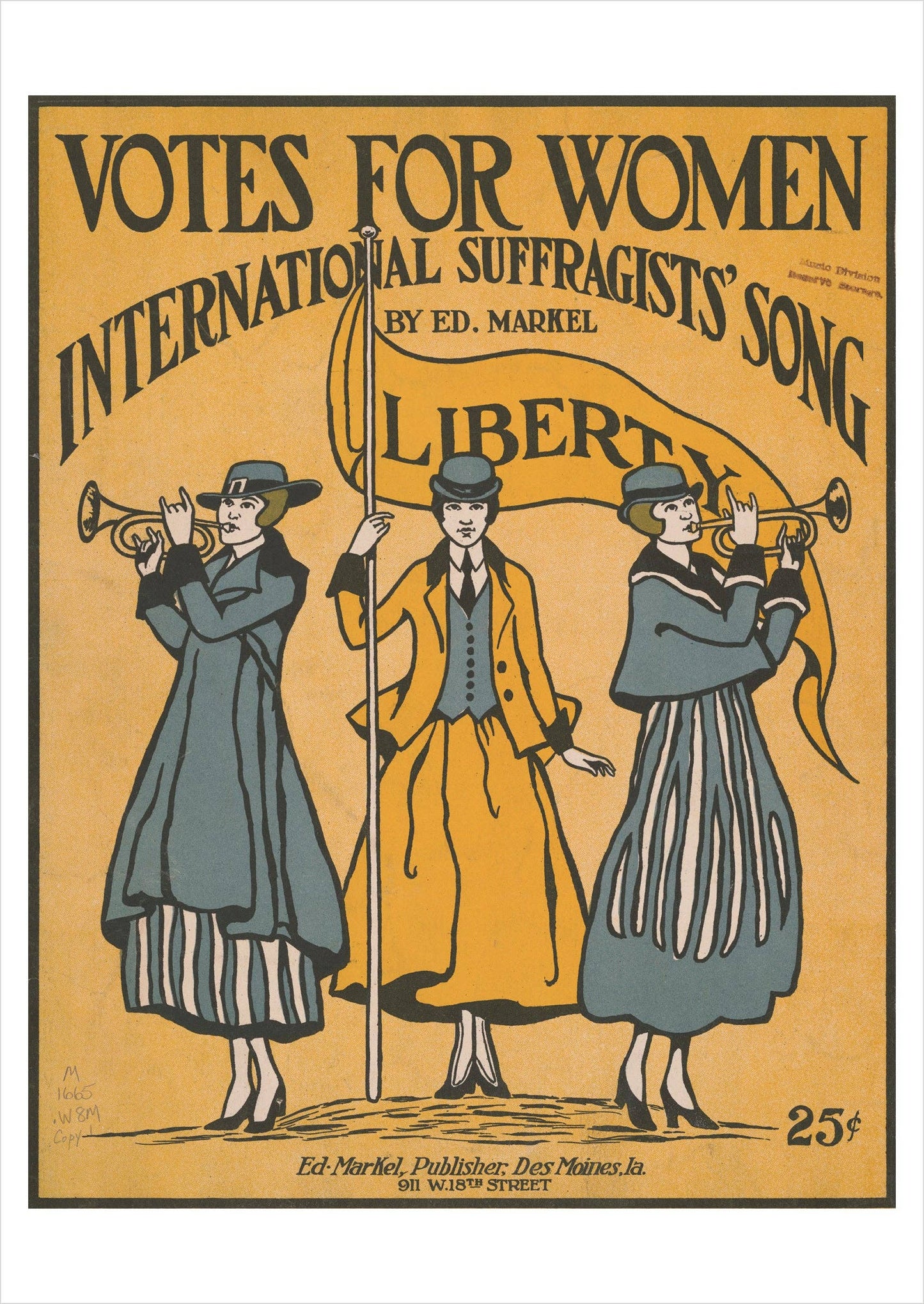 Votes for Women Suffragists' Song Postcard