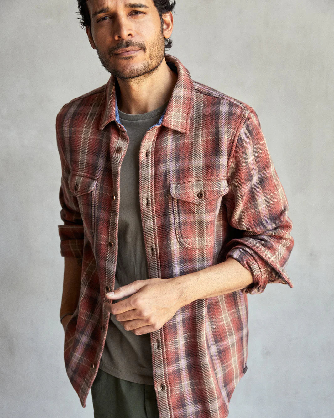 Unisex Blanket Shirt in Copper Spotlight Plaid | Outerknown
