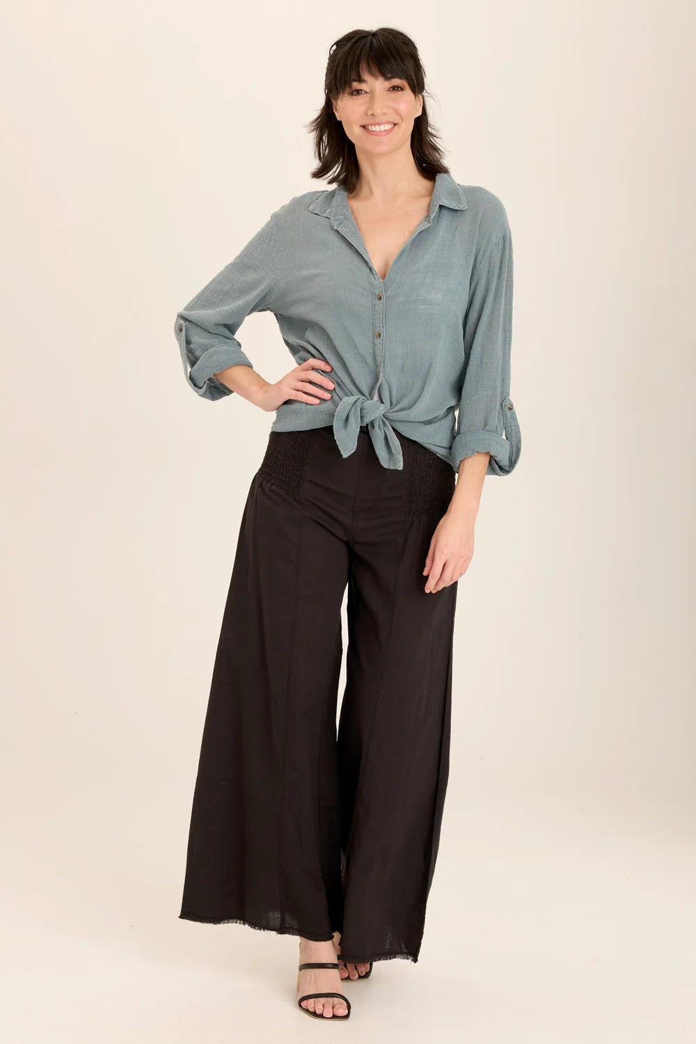 Porter Blouse in Thunderclap | XCVI