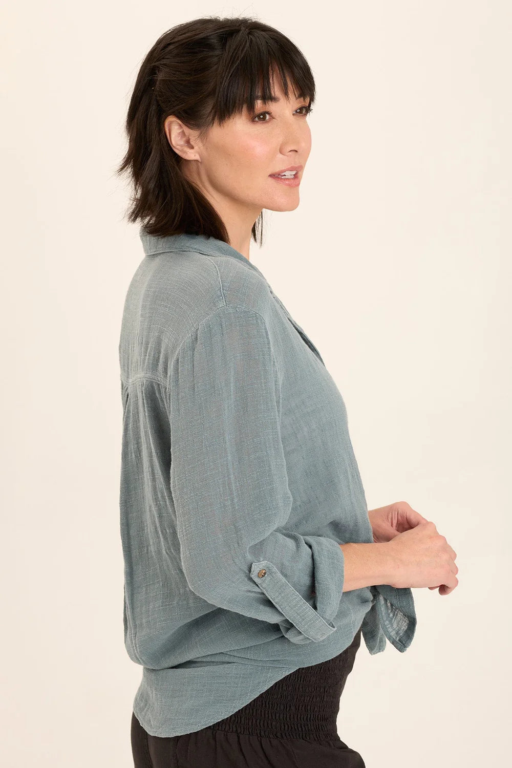 Porter Blouse in Thunderclap | XCVI