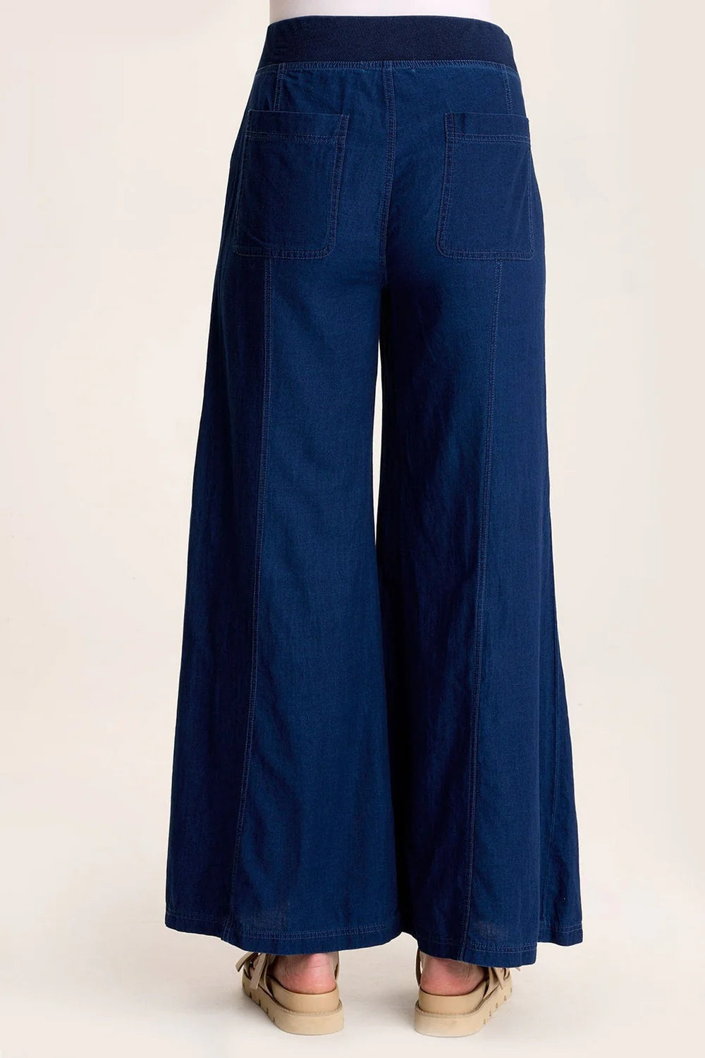 Florentine Wide Leg Pant in Blue | XCVI