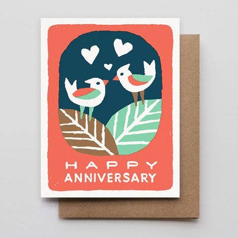 Happy Anniversary Birds Card