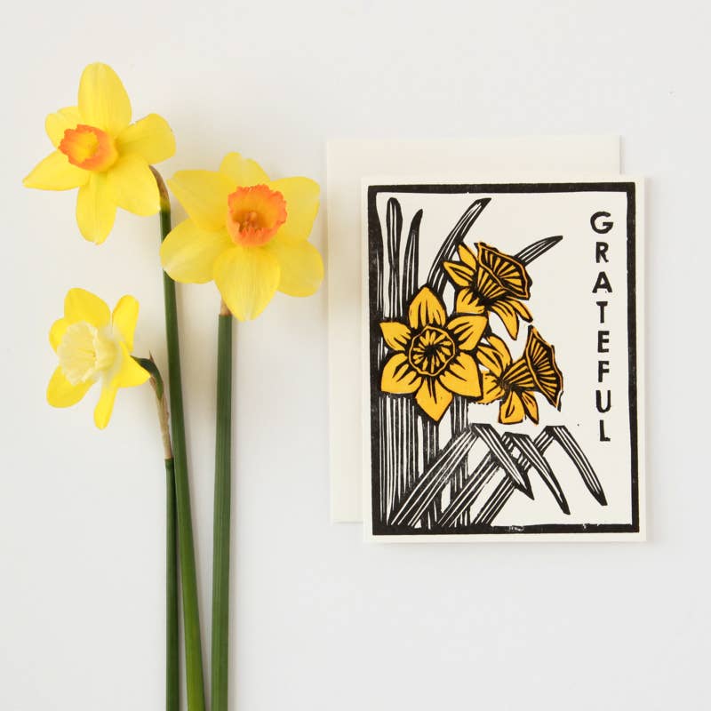 Grateful Daffodils Gratitude Card