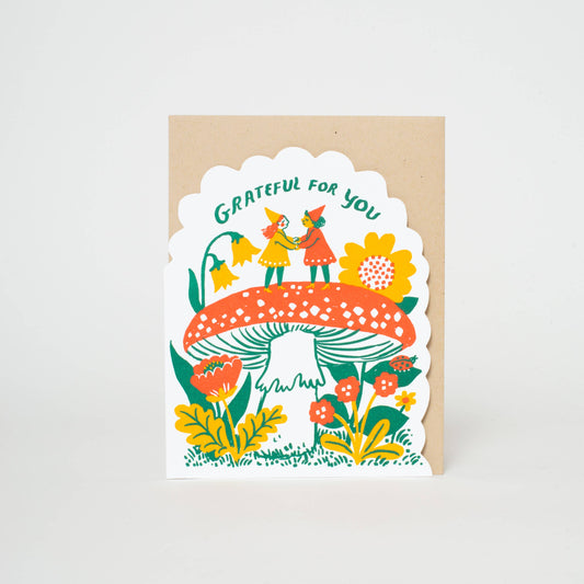 Grateful Gnomes Letterpress Card