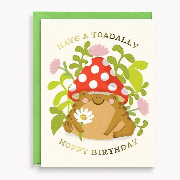 Toadally Hoppy Birthday Card