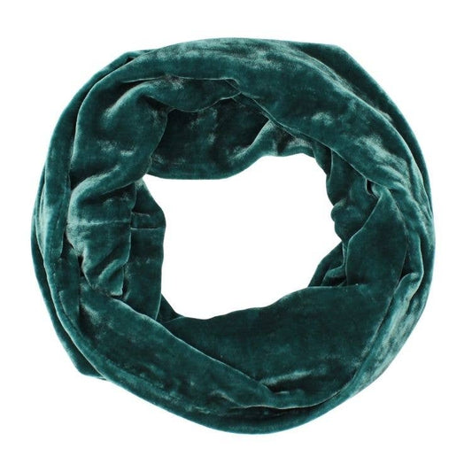 Silk Velvet Infinity Scarf in Cedar