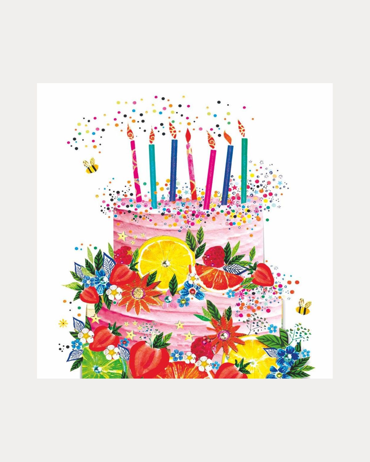 Birthday Cake Beverage Napkins