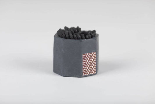 All Black Match Holder with Matches