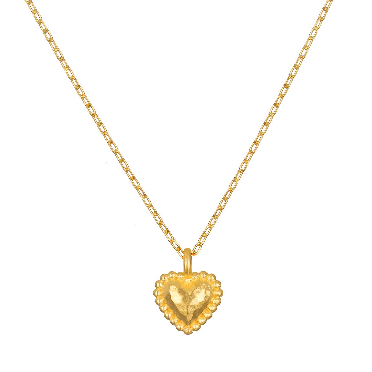 Hammered Dot Heart Necklace | Satya