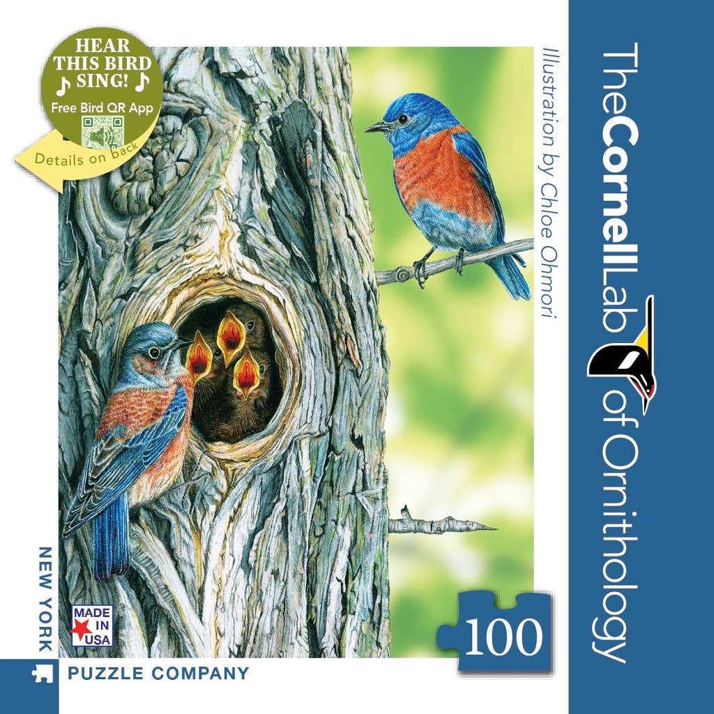 Western Bluebird 100 Piece Mini Puzzle