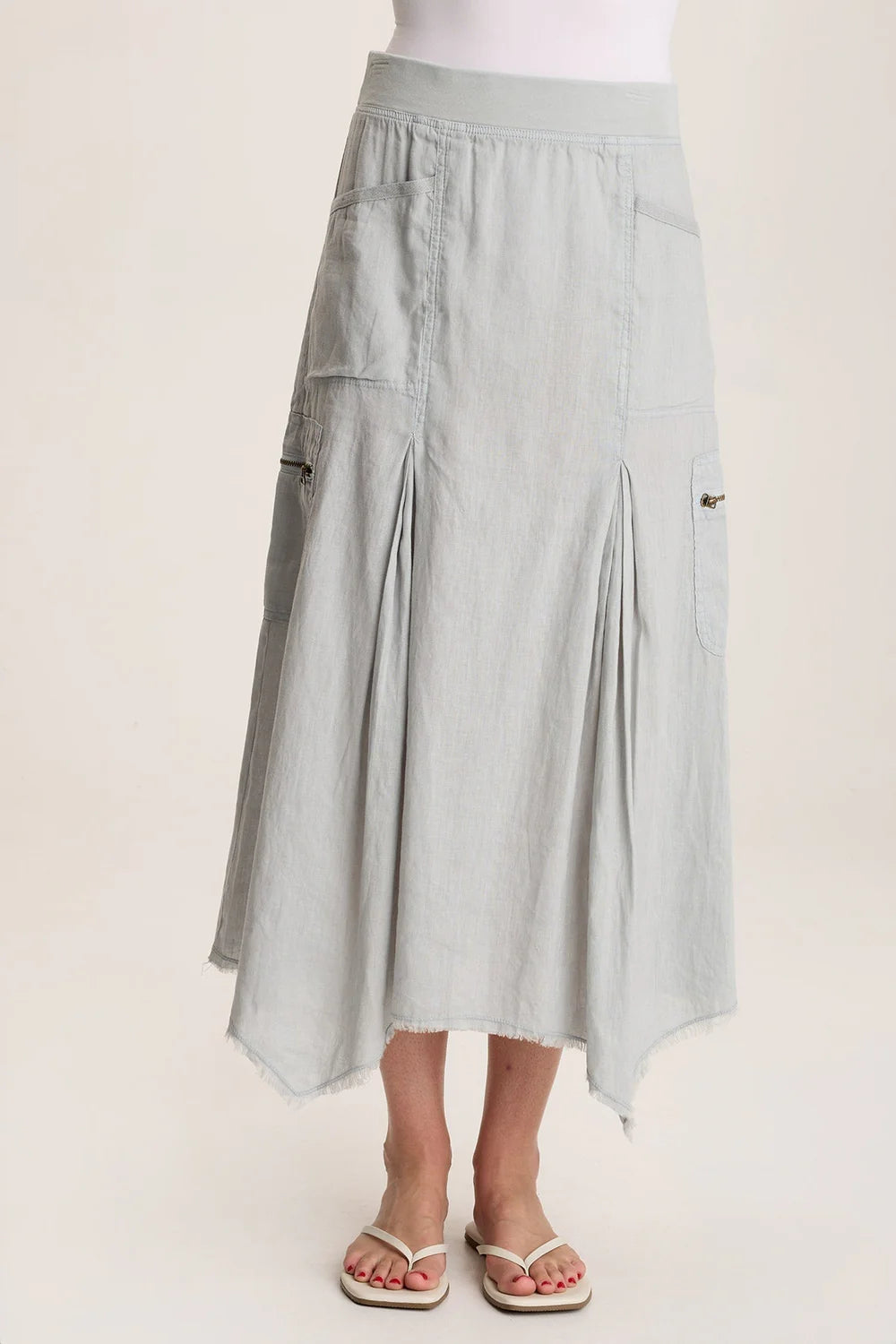 Doak Midi Skirt in Grey | XCVI