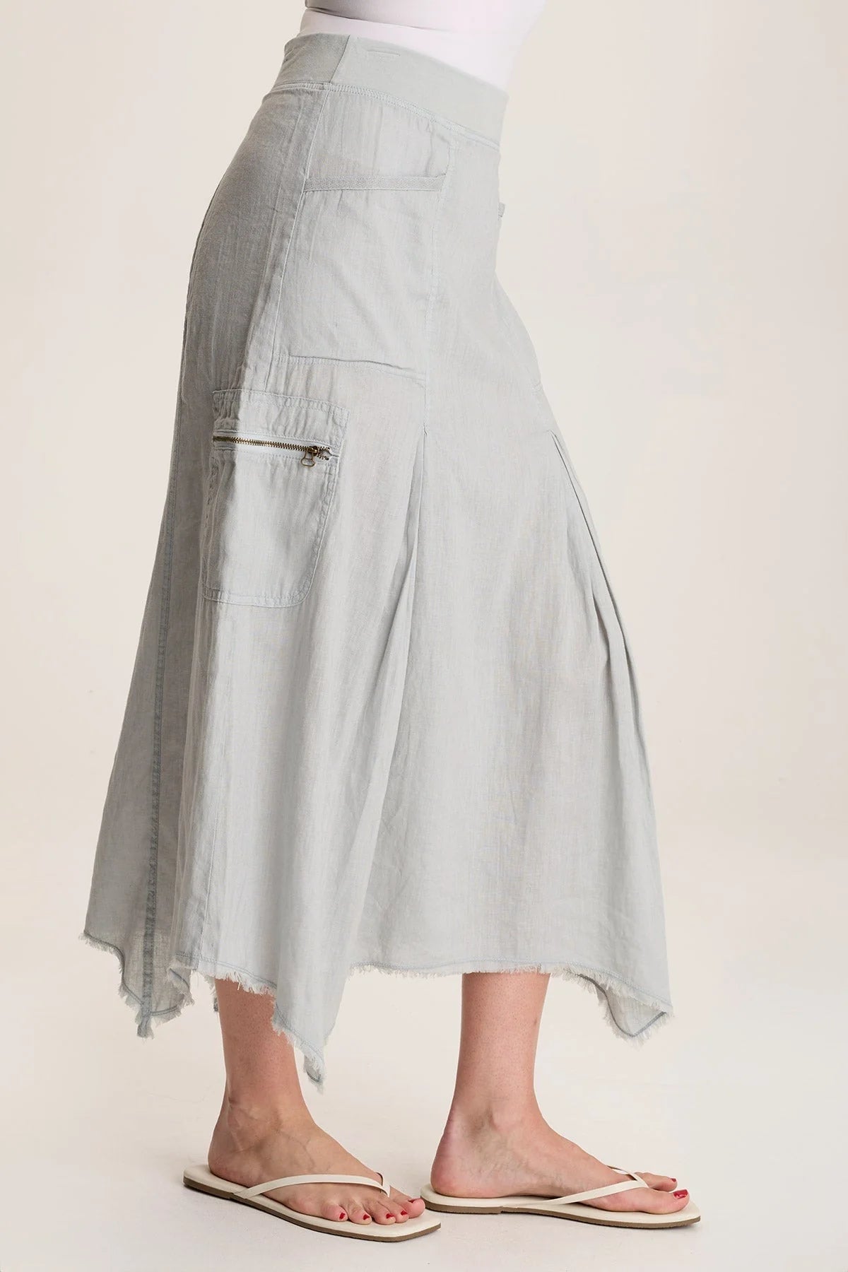 Doak Midi Skirt in Grey | XCVI