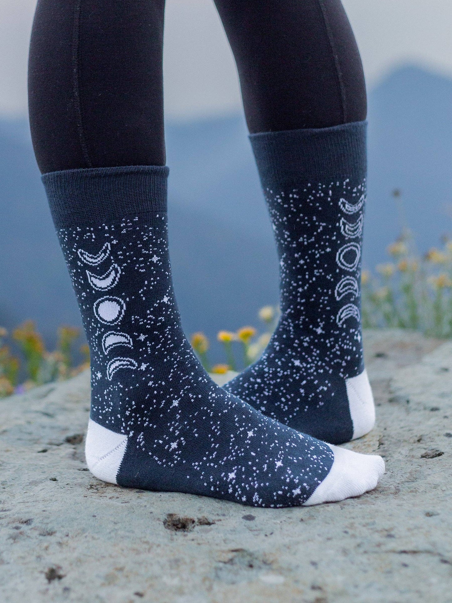 Moonshine Navy Crew Socks