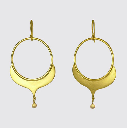 Large Alhambra Hoop Earrings in Gold | Jane Diaz