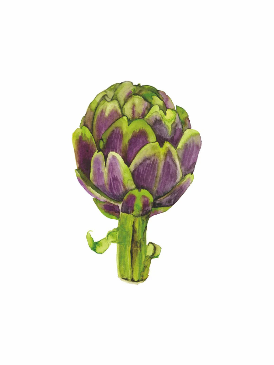 Purple Artichoke Beverage Napkins