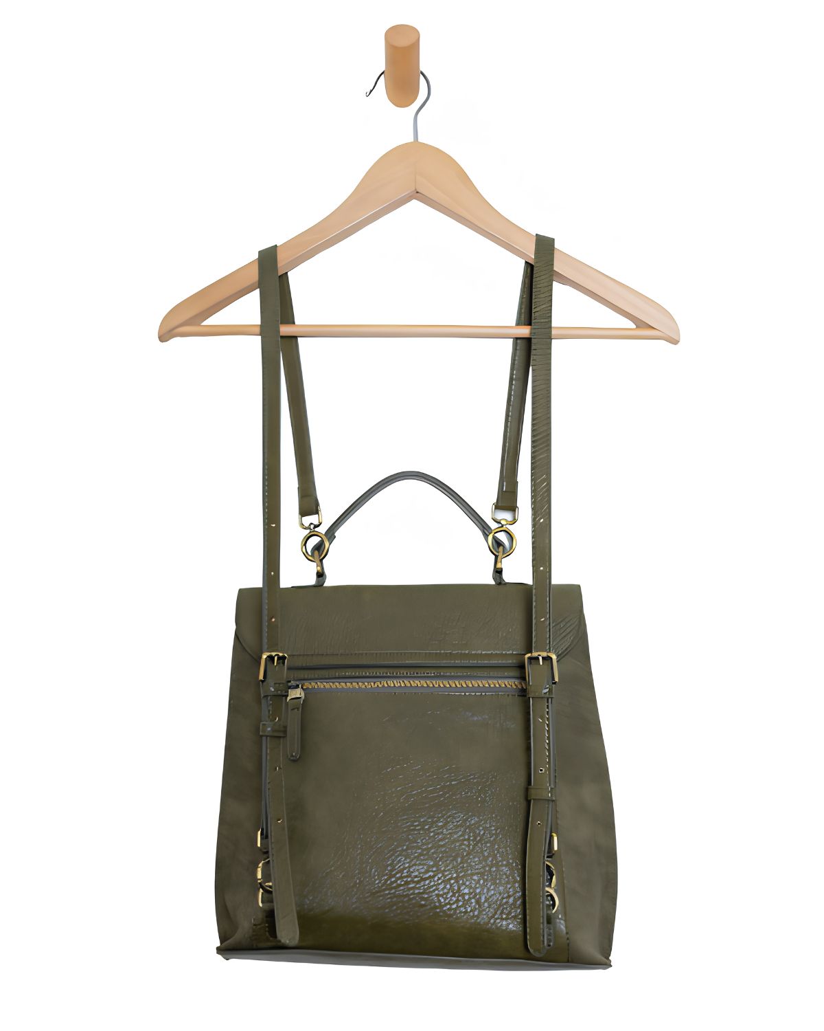 Robin Turnlock Backpack in Dark Olive
