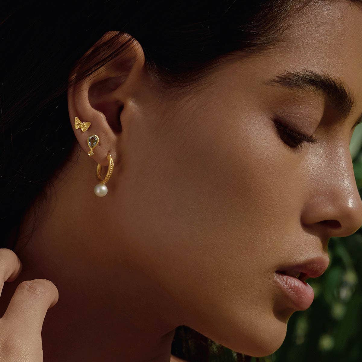 Gold Butterfly Stud Earrings | Satya