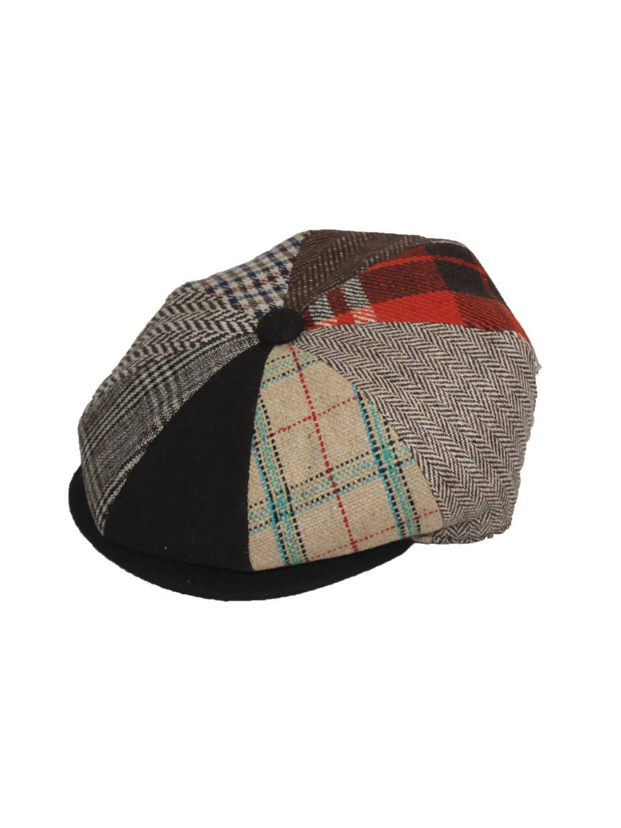 Mixed Print Flat Cap