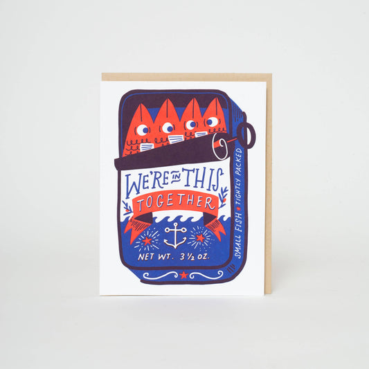 Sardines Friendship Letterpress Card