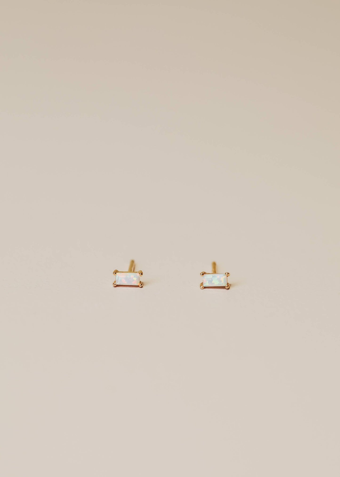 White Opal Baguette Posts