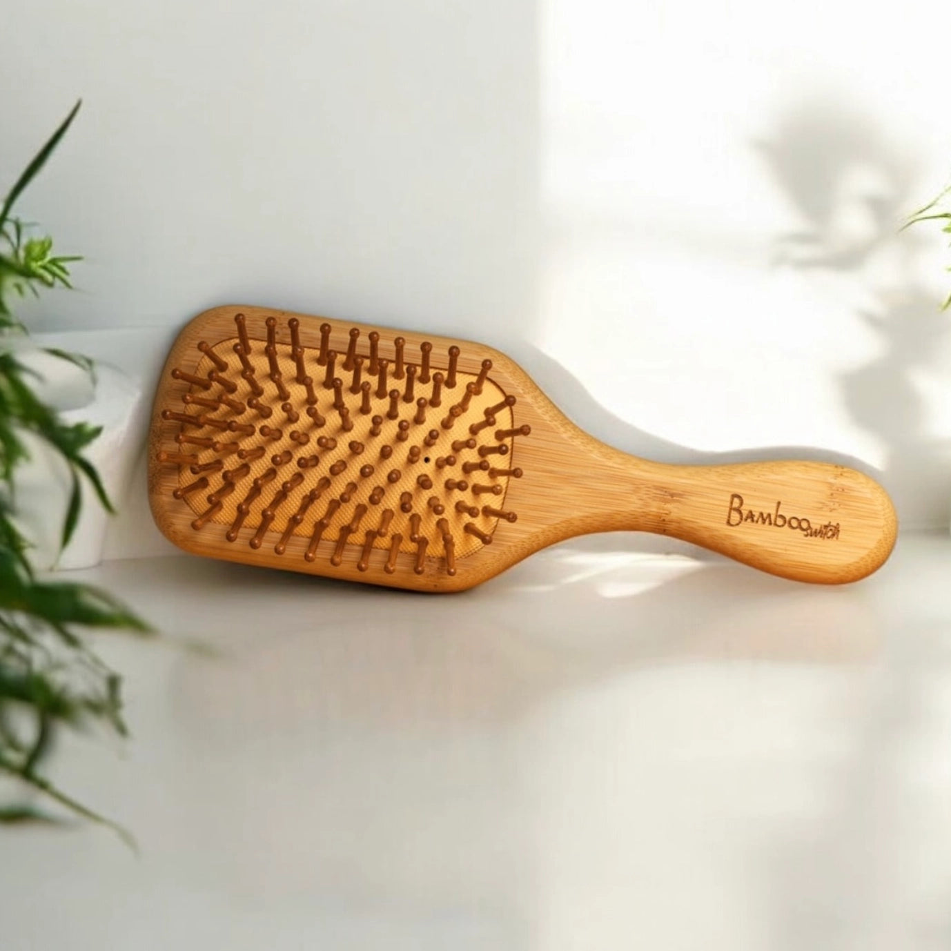 Bamboo Small Square Paddle Brush