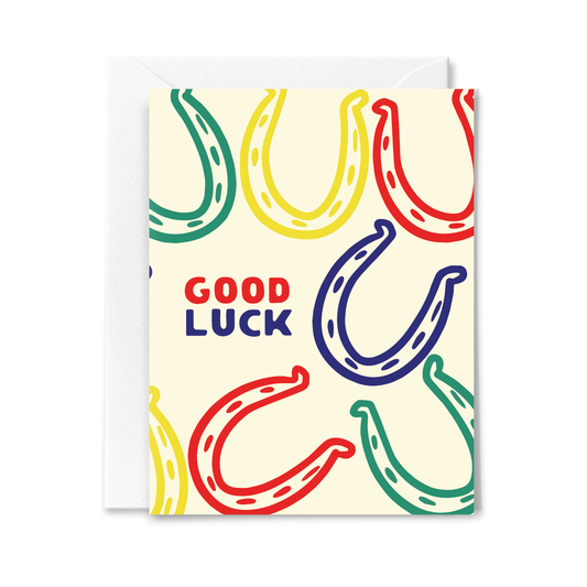 Good Luck Horseshoe Card