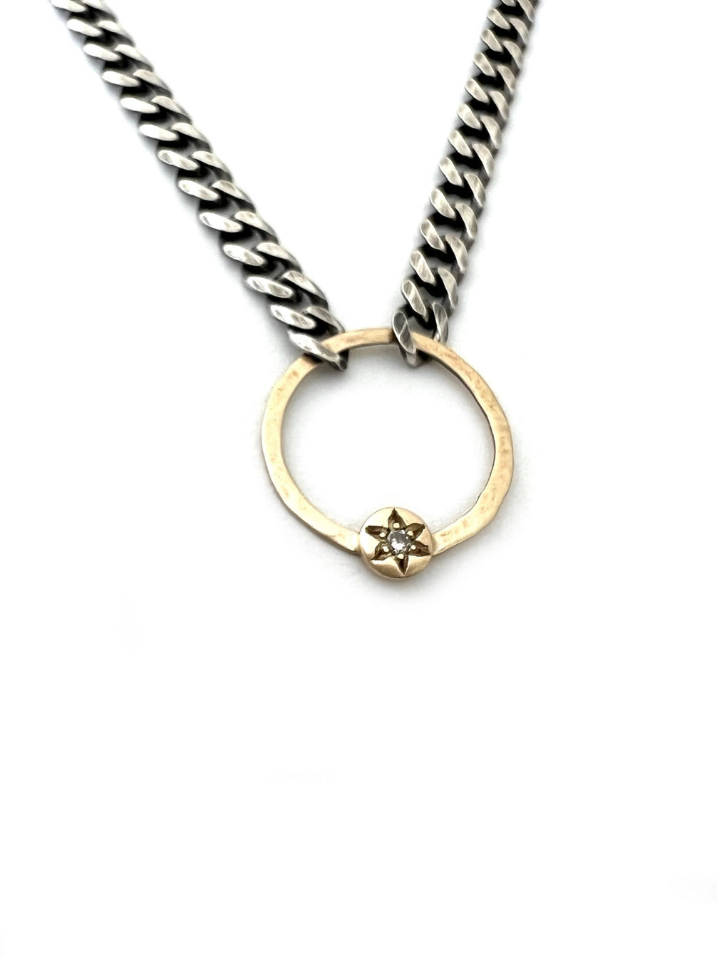 14k Diamond on Curb Chain | CLP