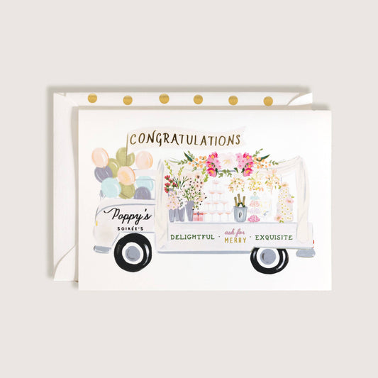 Party Truck Congratulations Card