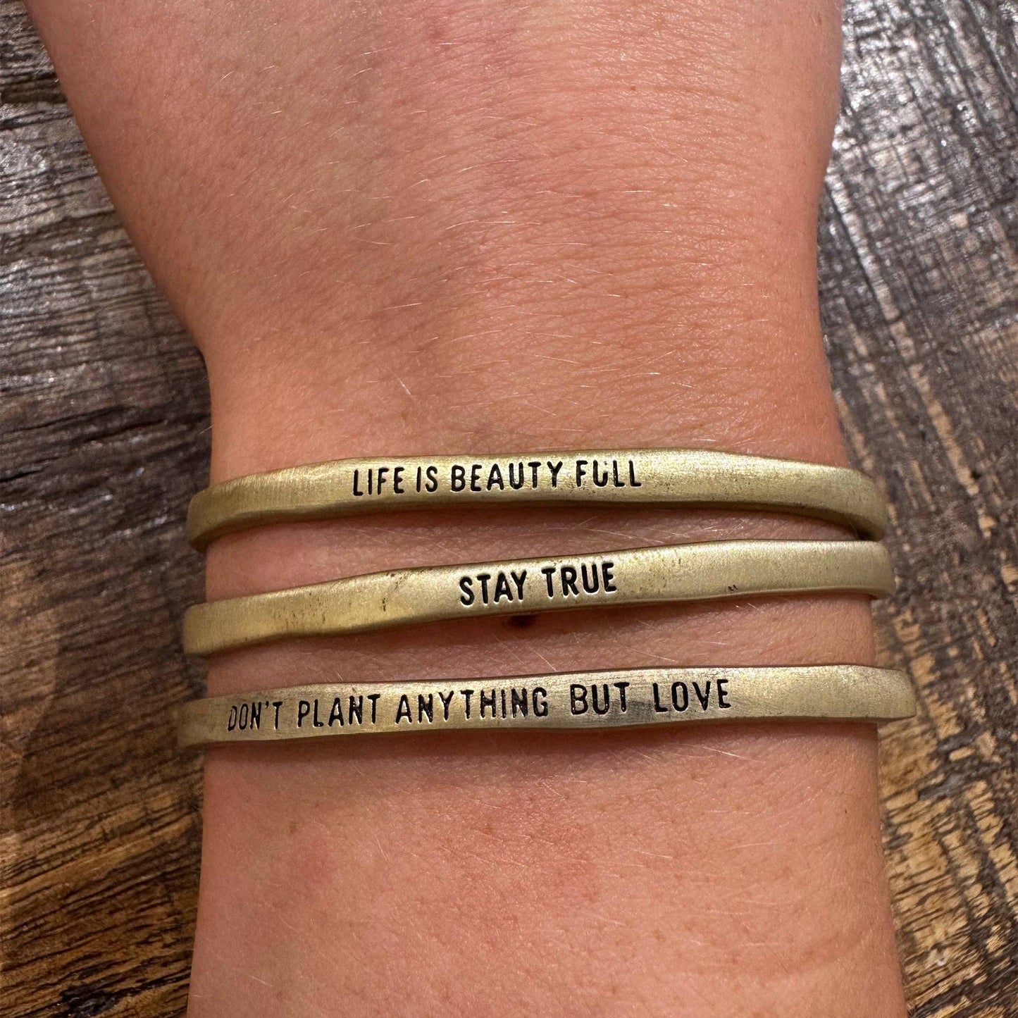 Courage, Dear Heart Brass Cuff