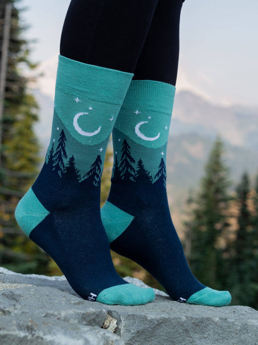 Aurora Navy Crew Socks