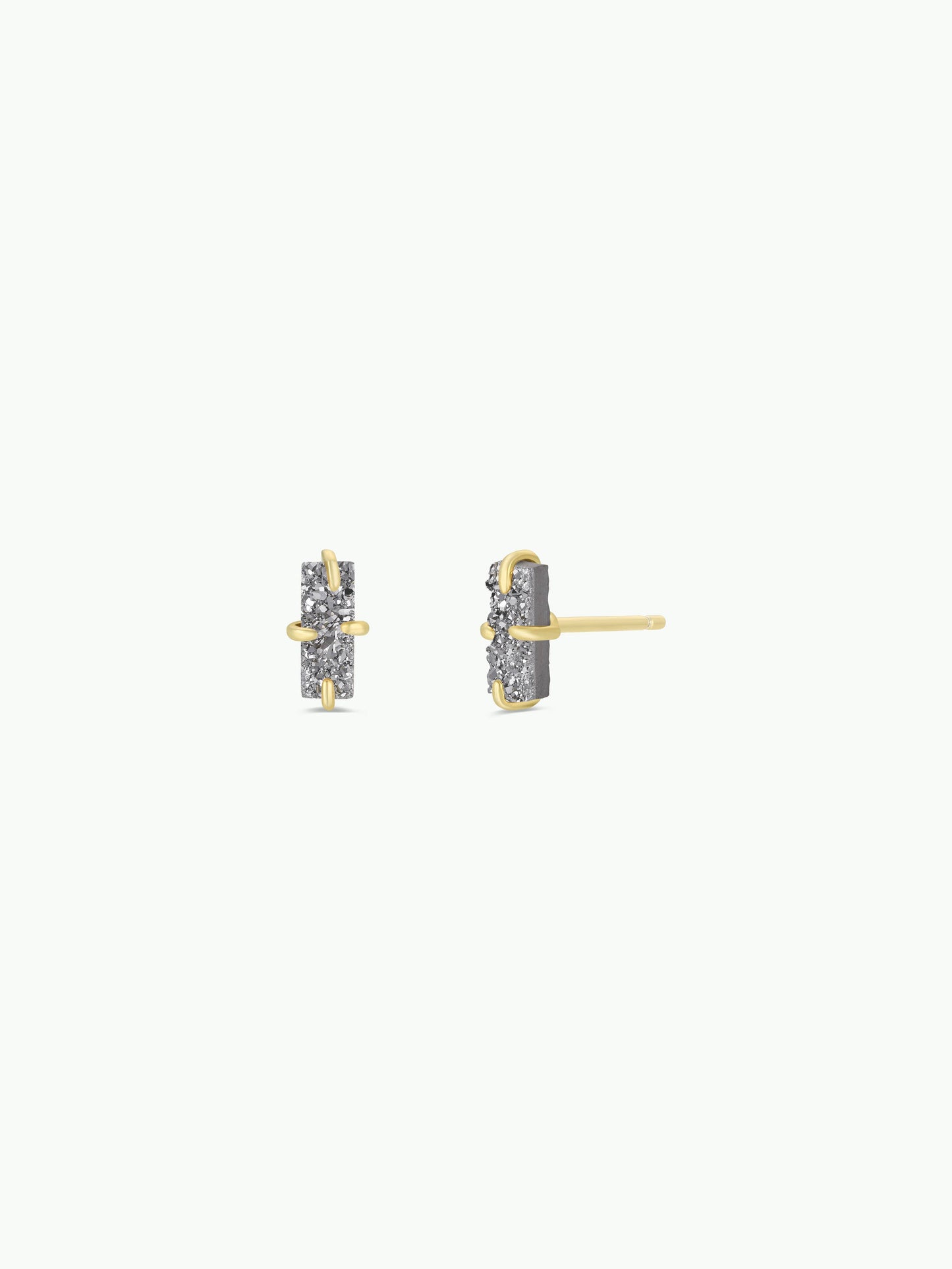 Silver Druzy Bar Posts