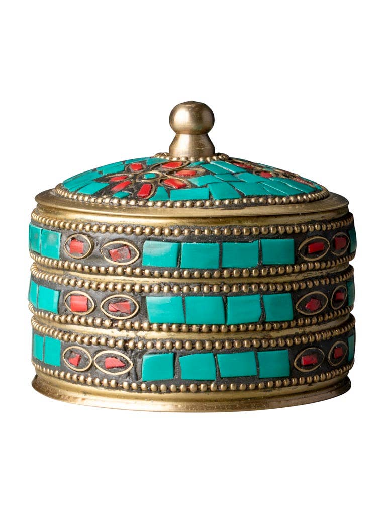Brass Box with Turquoise