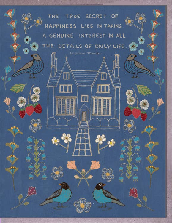 Blue House Garden Card