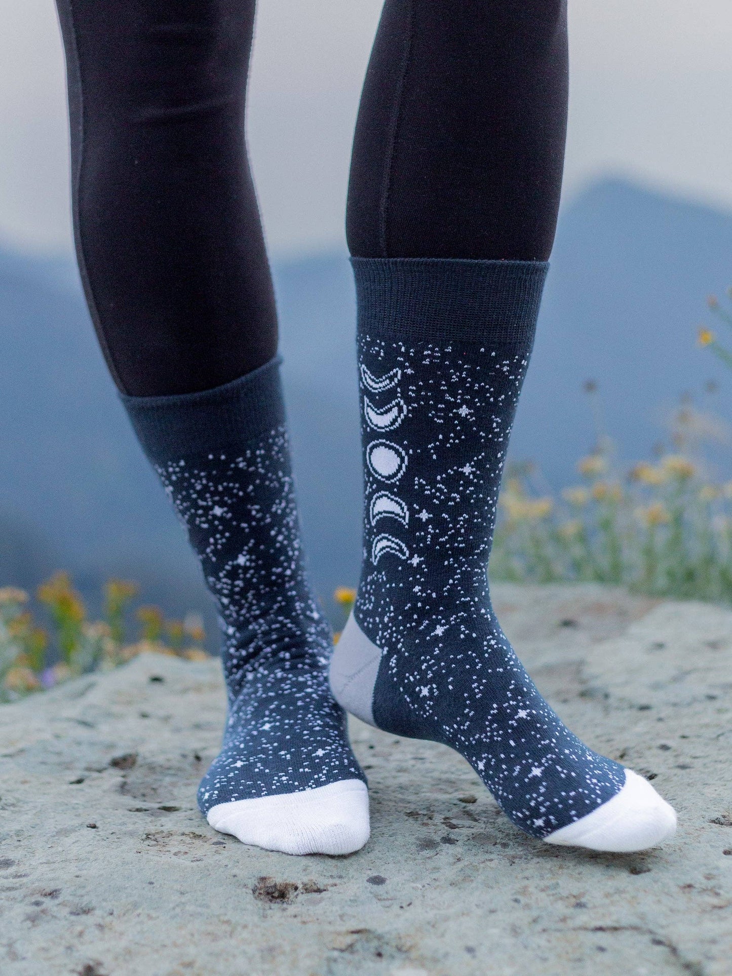 Moonshine Navy Crew Socks