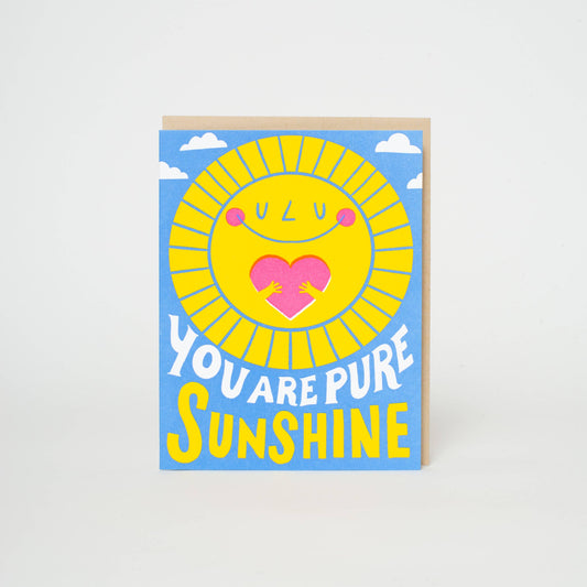 Pure Sunshine Love Letterpress Card