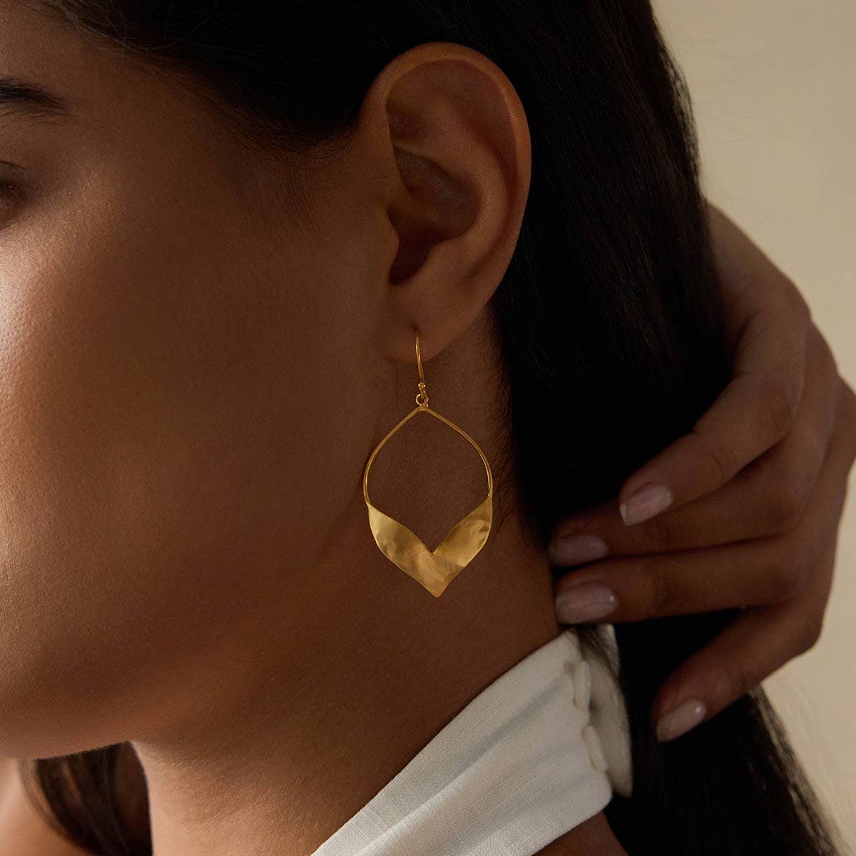 Fluttering Petals Gold Earrings | Satya