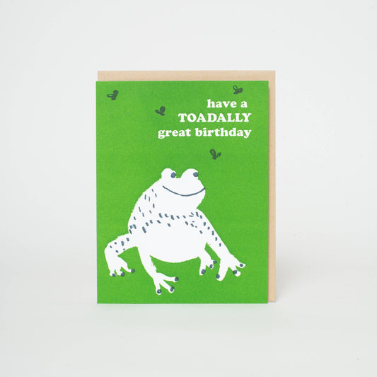 Toad Birthday Letterpress Card