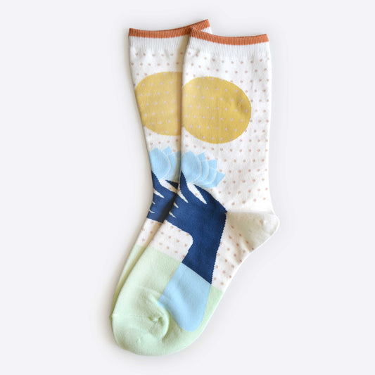 Lotus Crew Socks