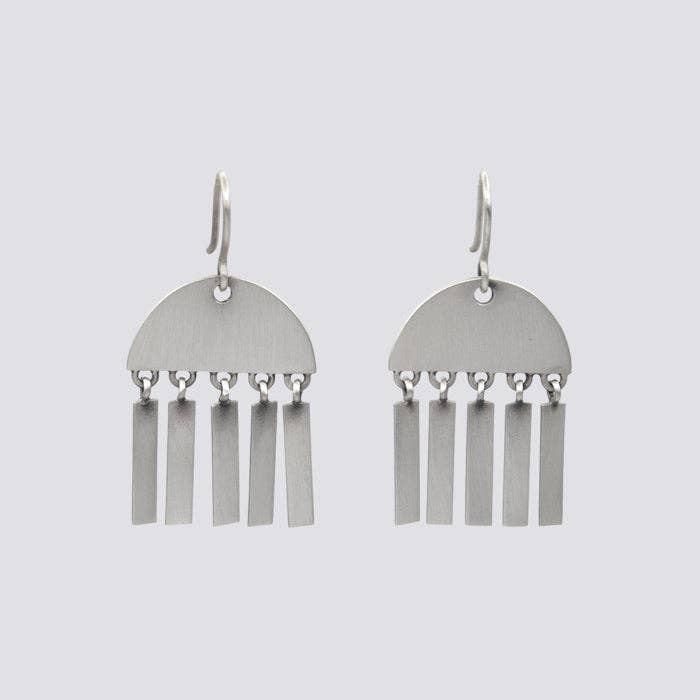 Silver Fringe Dangle Earrings | Jane Diaz