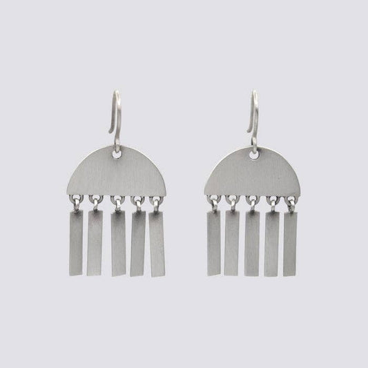 Silver Fringe Dangle Earrings | Jane Diaz