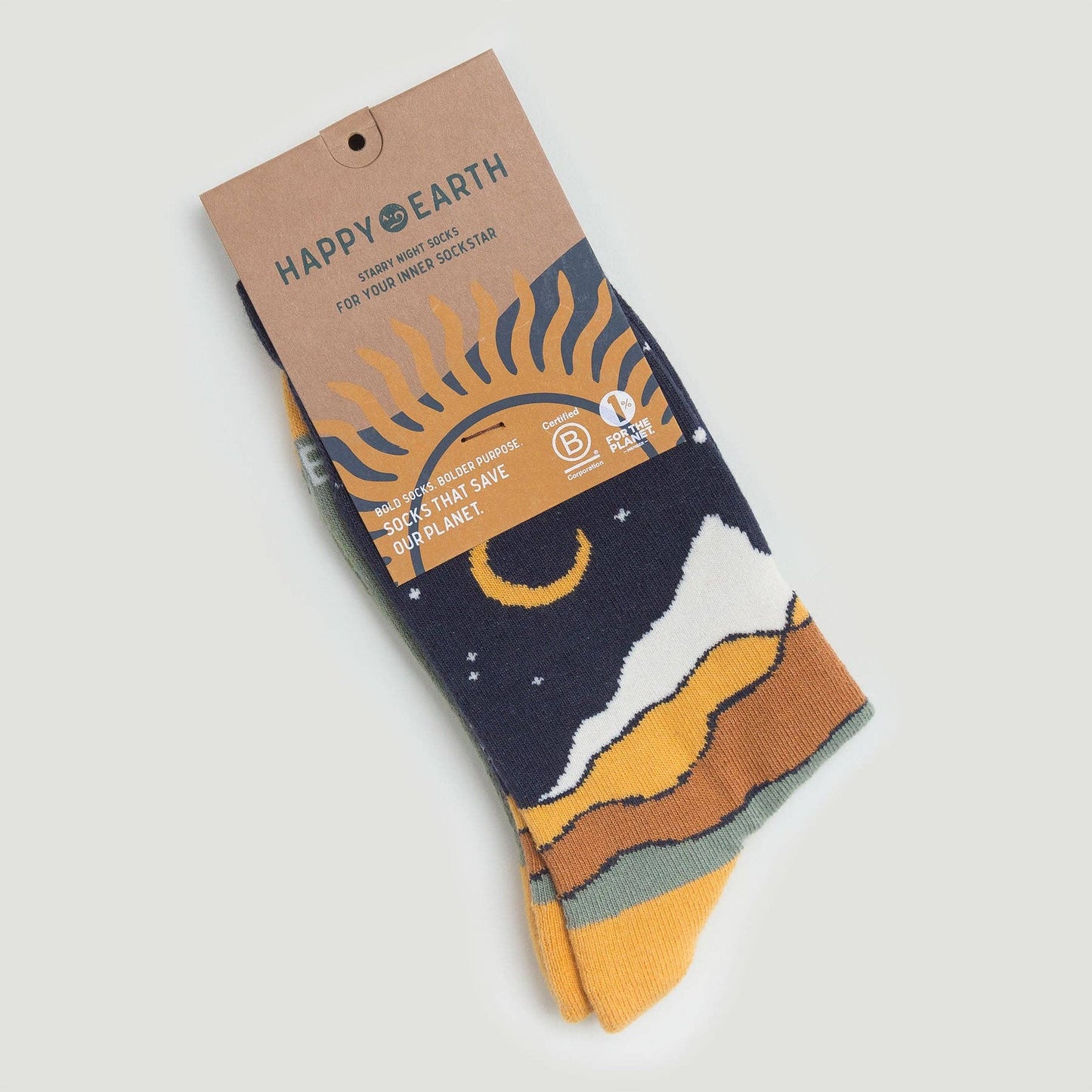 Starry Night Navy Crew Socks
