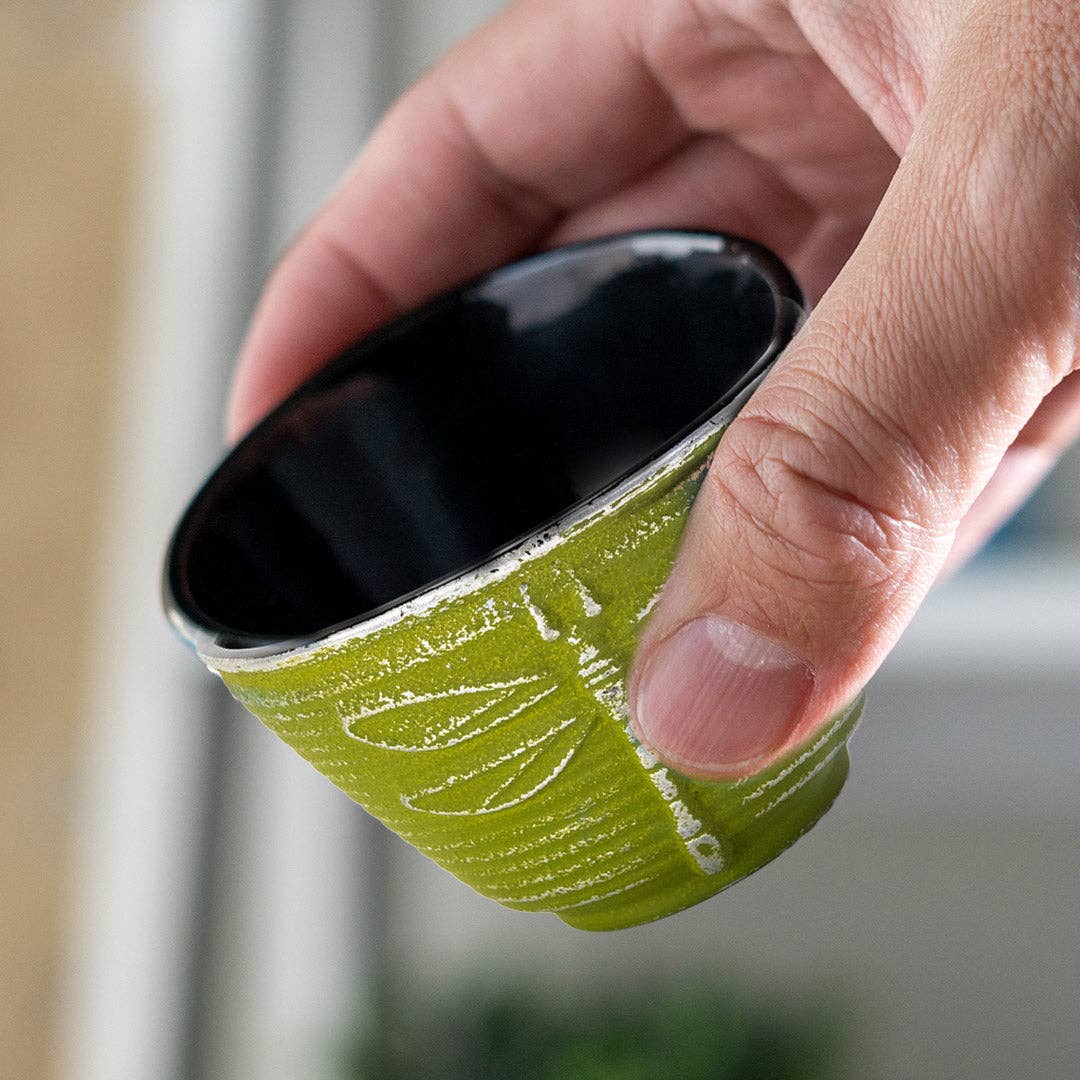Green Dragonfly Cast Iron Tea Cup