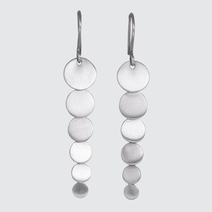 Silver Disc Cascade Earring | Jane Diaz