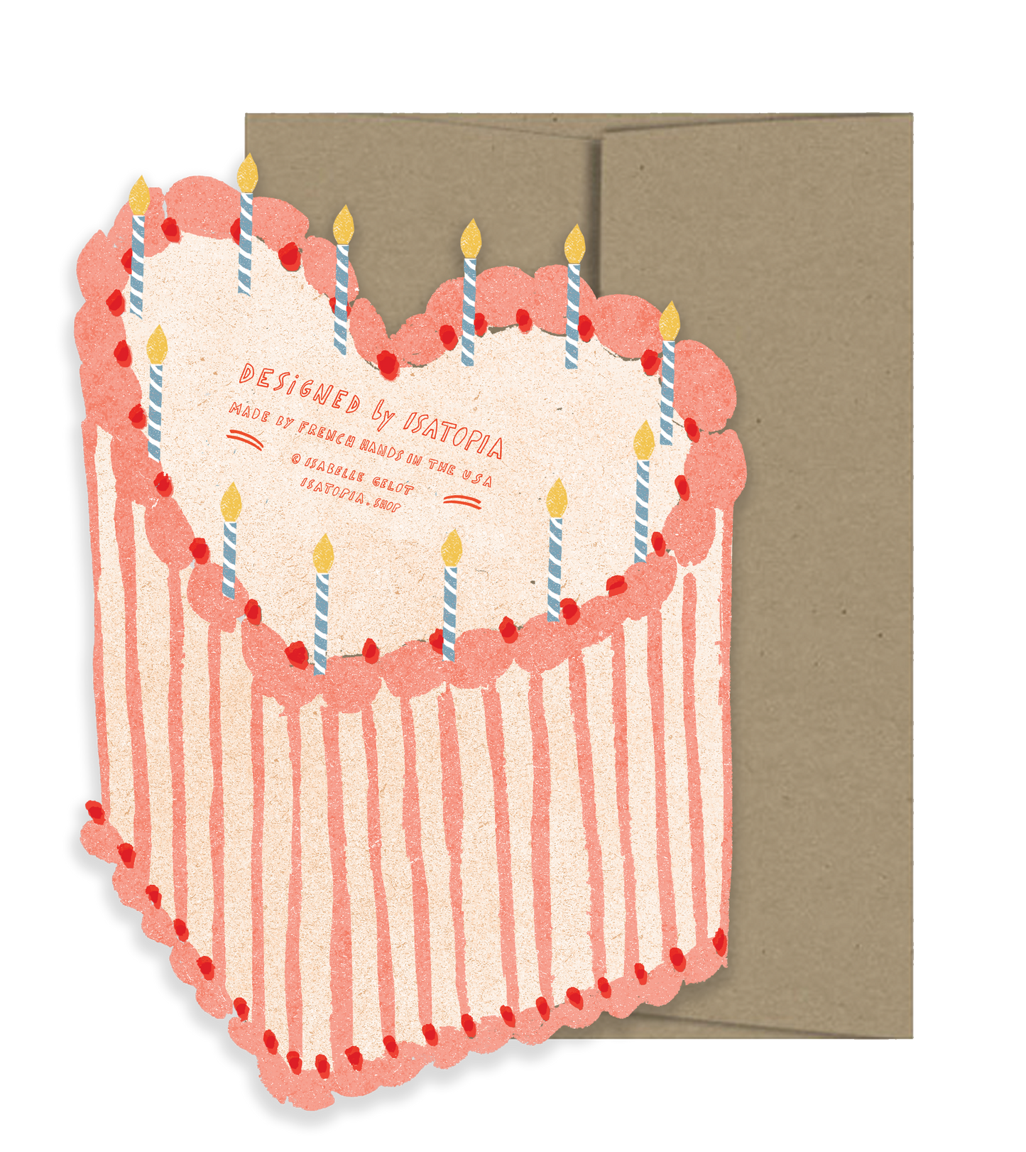 Heart Cake Birthday Card