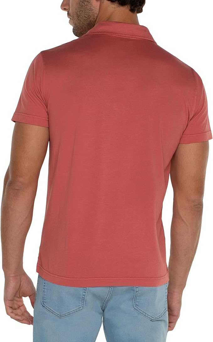 Garment Dyed Polo in Nantucket Red | Liverpool