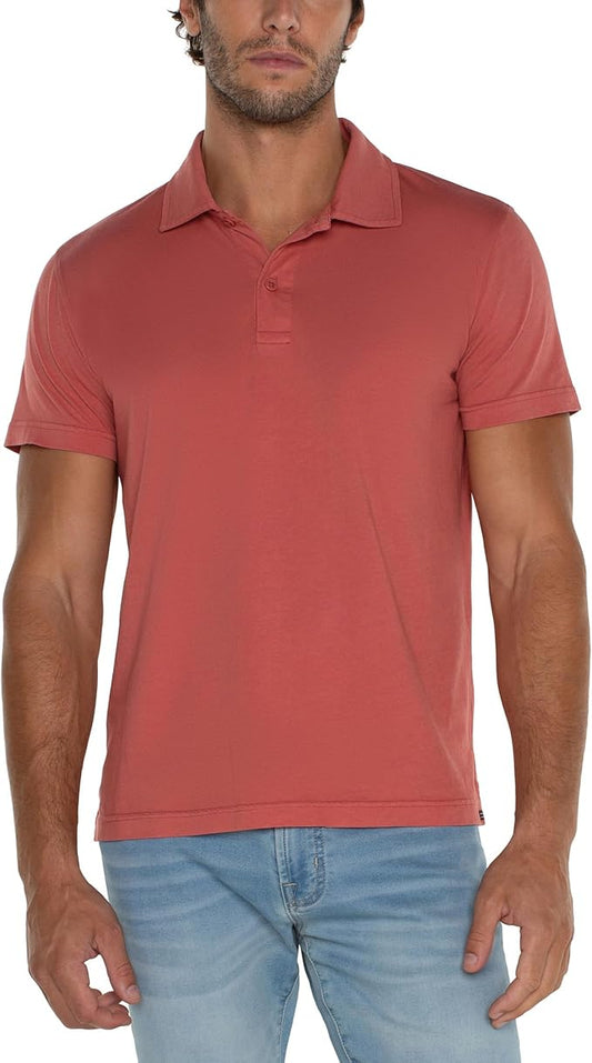 Garment Dyed Polo in Nantucket Red | Liverpool